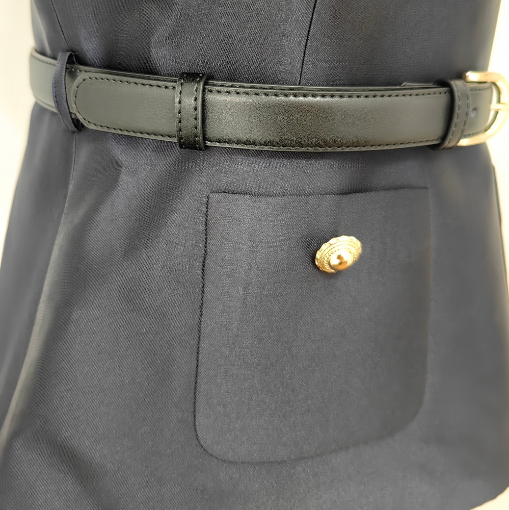 Self-Portrait Navy Taffeta Midi Dress - Picture 15 of 16